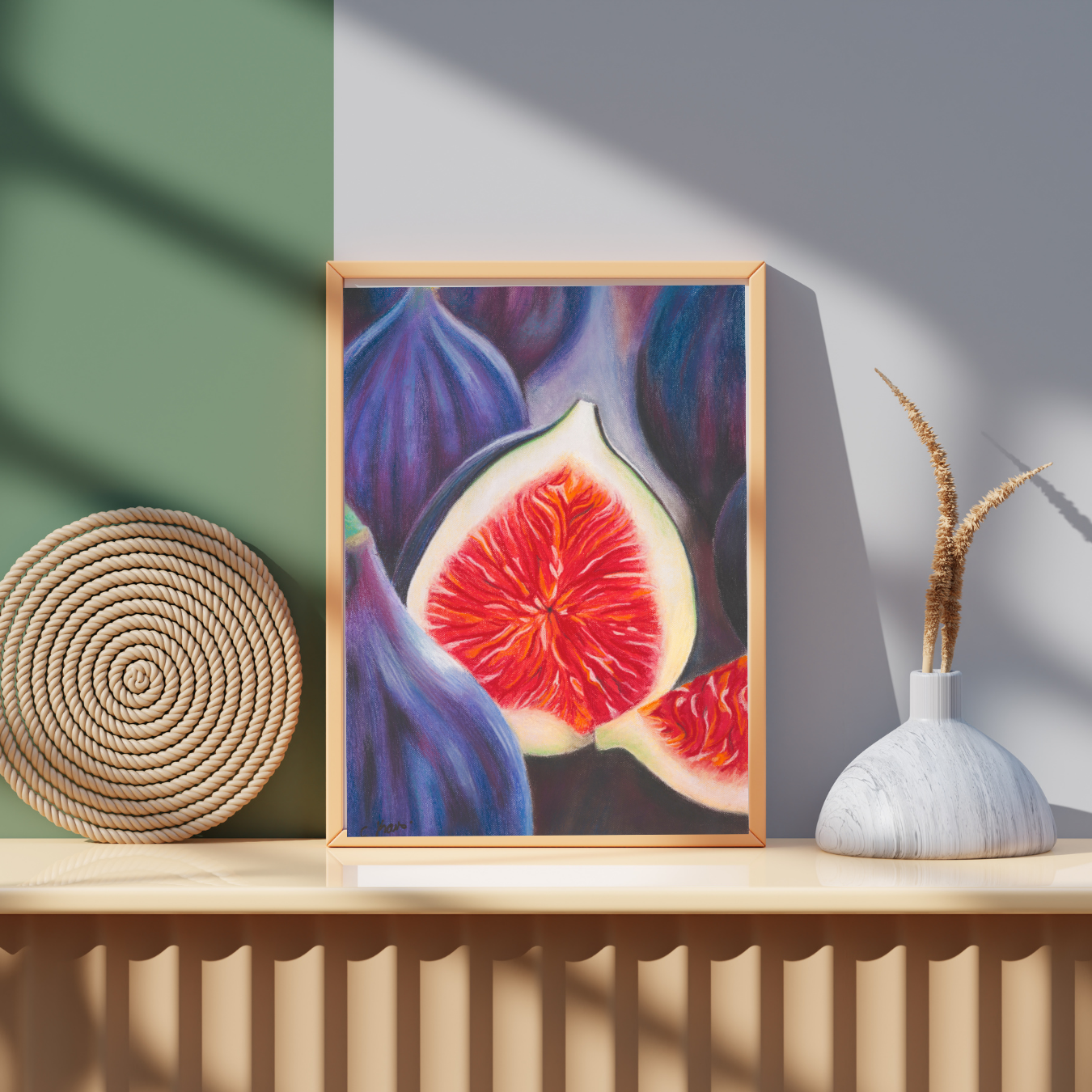 Luscious Figs. Original Pastel Painting (50 x 70cm)