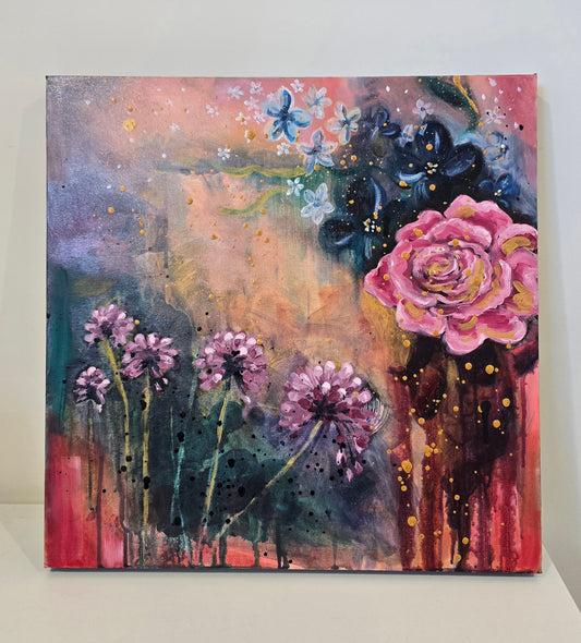 Rose Shimmer | Original Oil on Canvas | 45cm x 45cm