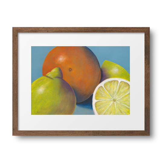 Citrus Serenade. Original Pastel Painting (50 x 70cm)