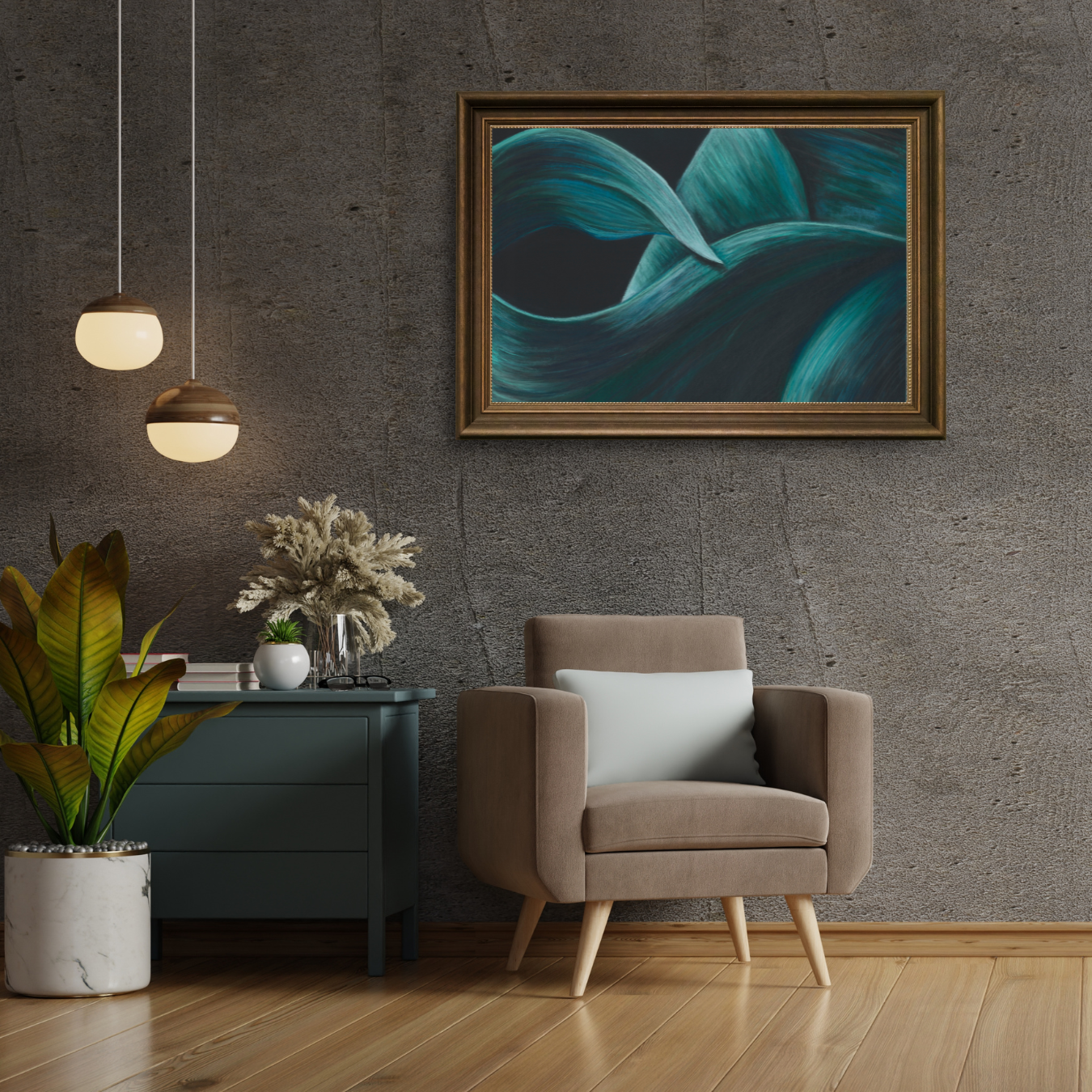 Agave Grace. Original Pastel Painting (50 x 70cm)