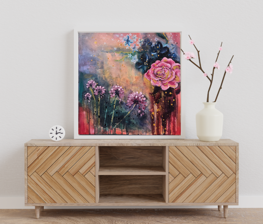 Rose Shimmer | Original Oil on Canvas | 45cm x 45cm